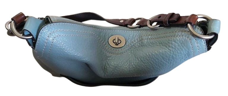 COACH Chelsea Hobo Bag Teal Pebbled Leather Turn Lock Shoulderbag