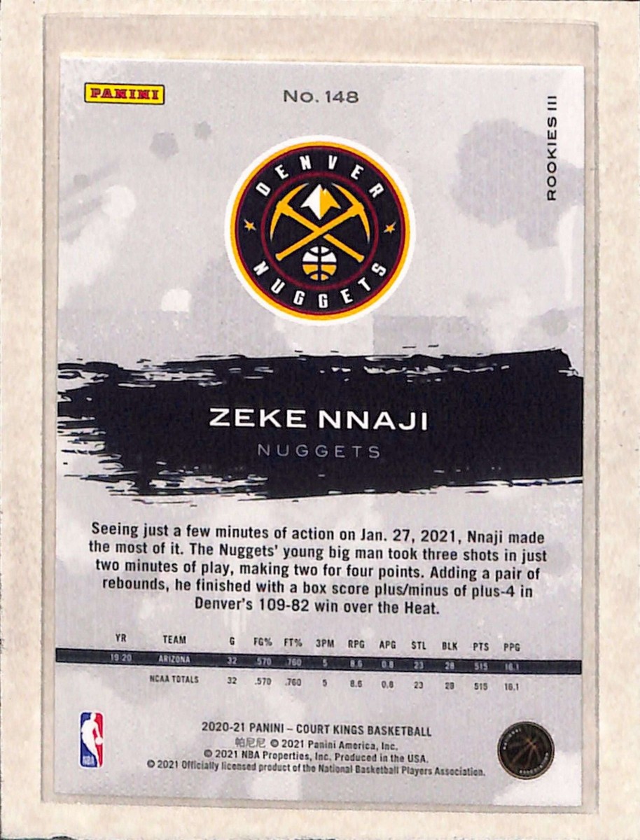 2020-21 Panini Court Kings #148 Zeke Nnaji RC NM | eBay