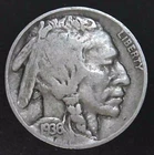 1936-P 5C Buffalo Nickel 24rr0929-6
