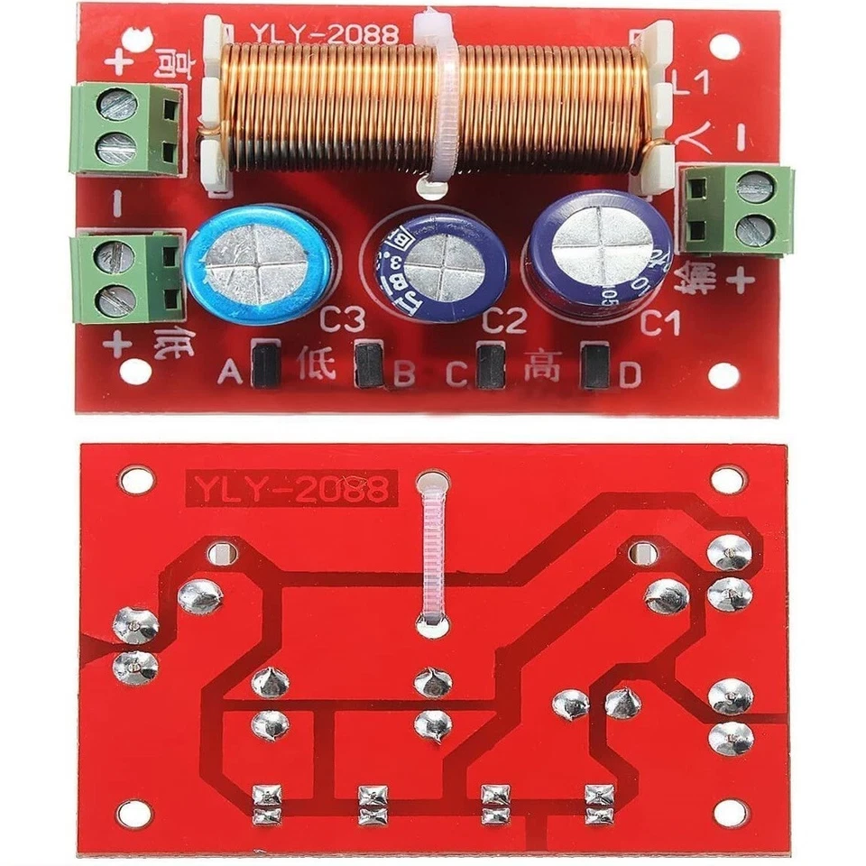 Filtro Crossover Audio Hi-Fi 2 Vie 400W 4-16 ohm frequenza regolabile YLY-2088 - Immagine 2 di 4