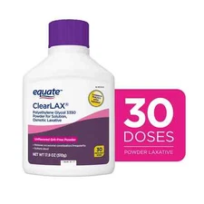 Equate ClearLax Polyethylene Glycol 3350 Powder for Solution, Unflavored 30 Dose