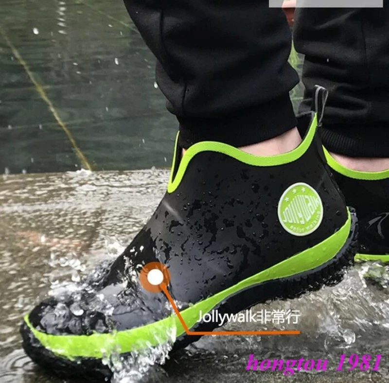 New Stylish Mens Fishing Rain Boots Non-slip Casual Rubber