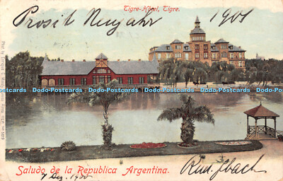 R334256 Saludo de la Republica Argentina Tigre Tigre Hotel Enrique C Moody No 56