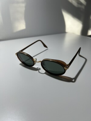 Vintage B&l Ray Ban W2814 Brown/gold Combo G15 SIDECUP Diners