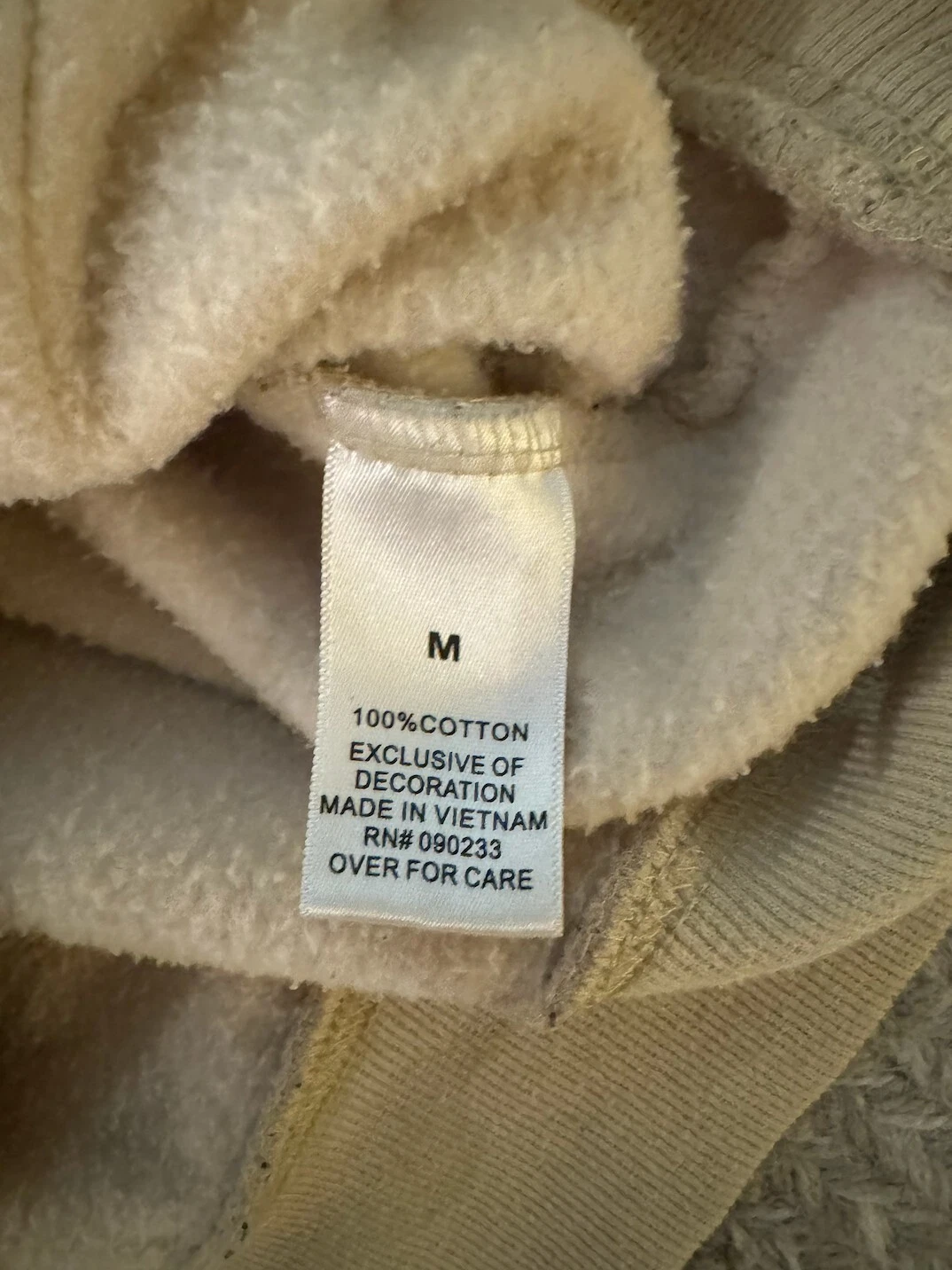 Felpa con cappuccio Essentials Fear of God. Colore crema medio.