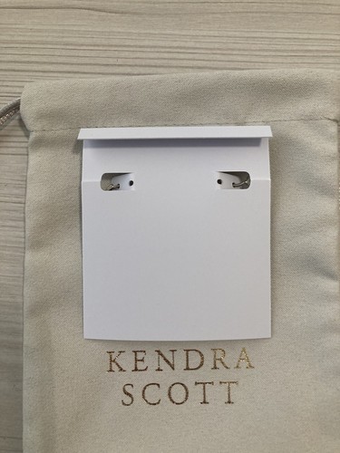 Kendra Scott Addison Huggie Silver Hoop Drop Dangle Earrings NEW - Picture 4 of 4