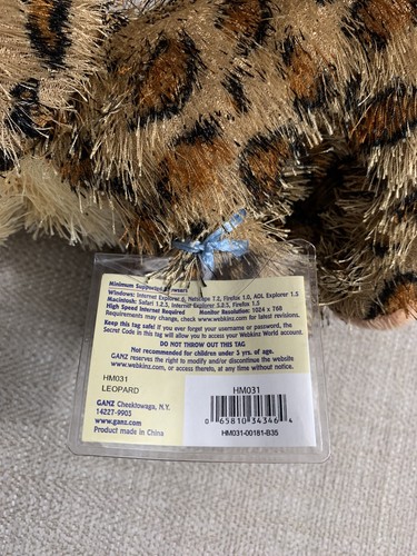 Webkinz Leopard HM031 NWT Sealed Unused Code - Picture 4 of 4