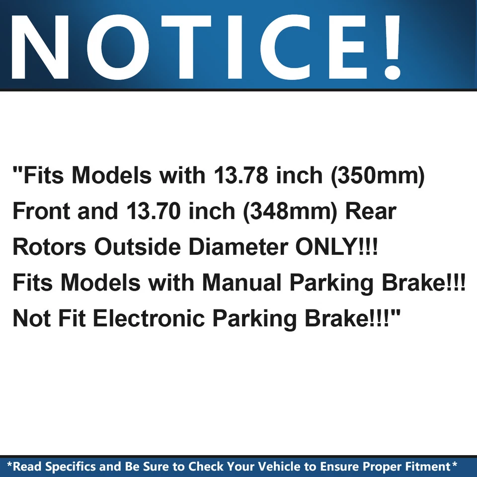 6 tacos rotores de disco delanteros y traseros y pastillas de freno de cerámica para Ford F-150 2012-2020 Foto 3 de 4