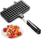 Non-stick Waffle Maker, 8" Camping StoveTop Maker with Black