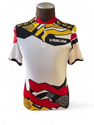 Vintage Pearl Izumi Bicycle Top Multi Color Jersey Made In USA
