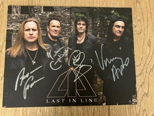LAST IN LINE BAND SIGNED 8X10 PHOTO DIO VIVIAN CAMPBELL VINNY APPICE PHIL SOUSSO
