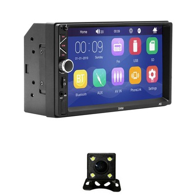 7in 2 Din TF USB AUX Audio Input Head Units  Car FM Radio Stereo BT MP5 Player 