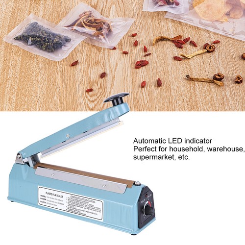 210W 8 Zoll Plastiktüte Impulse Sealer Verpackung Dichtung Heisssiegelmaschine - Bild 3 von 10