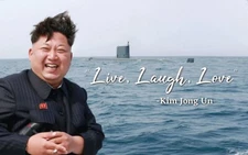 Kim Jong Un 3x5ft flag Live Laugh Love Banner 4 College Dorm Decor Wall Tapestry