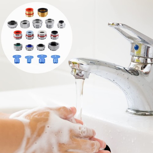 15pcs Faucet Adapter Kit,Male Female Kitchen Faucet Converter to Faucet Aerator - Picture 6 of 6