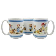 Vintage Raggedy Ann  Andy  Coffee Tea Mug Set of 3