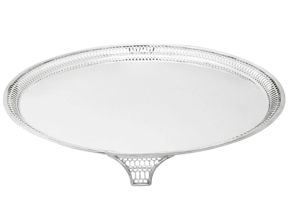 Antique George V Sterling Silver Salver - Image 3 of 4