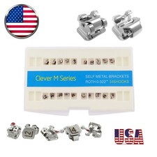 Dental Orthodontic Self Ligating Brackets Metal Roth 022 345 5-5 Clever M GAC AO
