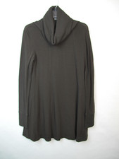 Cabi Womens Sweater Dress Size M Cowl Neck Long Sleeve Thumb Hole Brown Swing