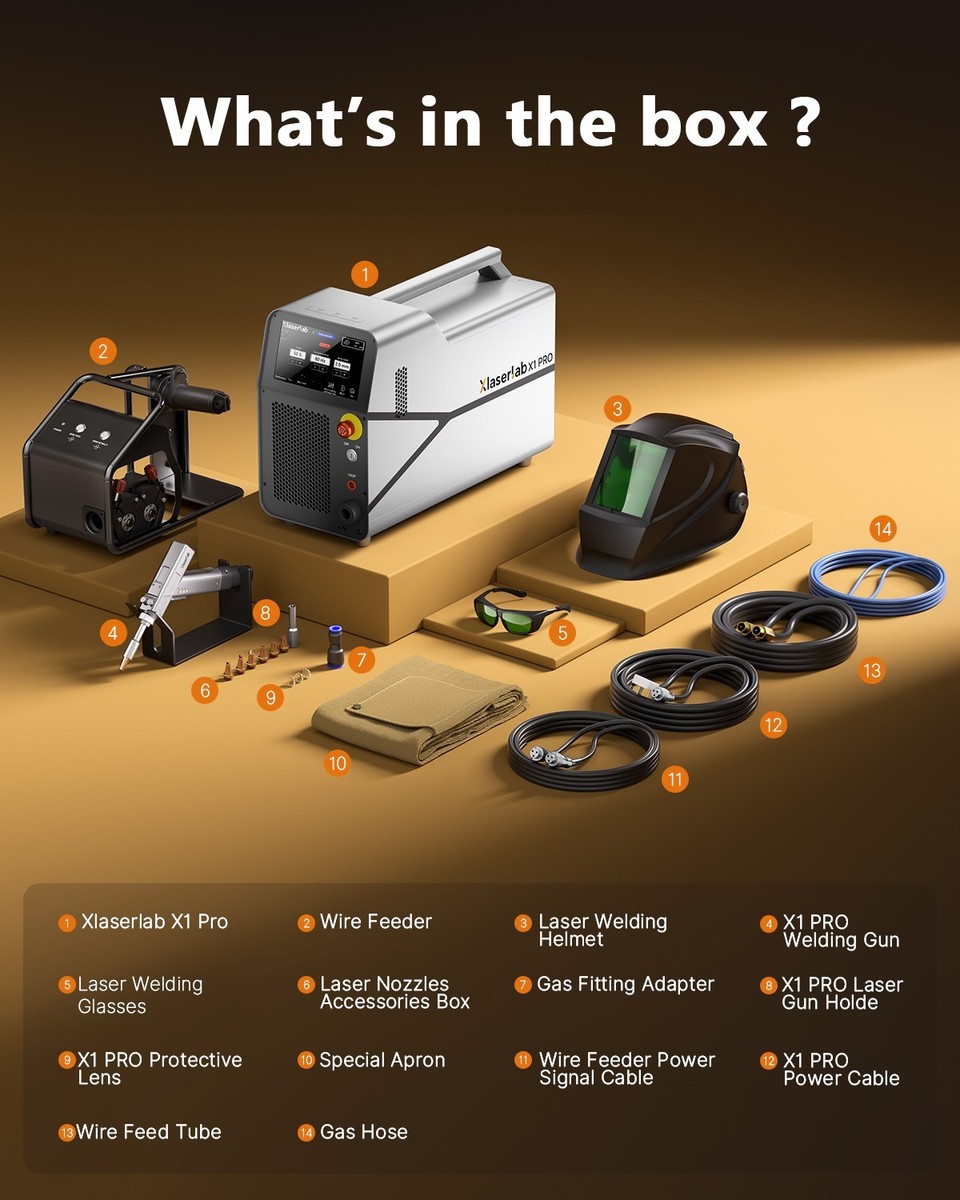XLASERLAB X1 Pro 700W 6-in-1 Fiber Laser Welder – Handheld Welding, Cutting, Cleaning, Rust Removal, Underwater Welding & CNC Retrofit With Auto Wire Feeder