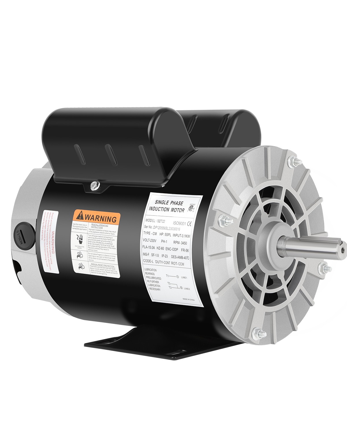 Motor Single Phase 3450 Rpm 56 Frame 5/8" Shaft Diameter