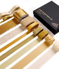 Luxury Gold Ribbon 40 Yards 9 Textures Sizes Chiffon Satin Organza Crafts