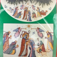Dimensions Blessed Nativity Tree Skirt Counted Cross Stitch Kit 8379