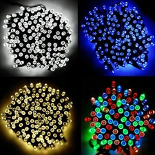 100/200/500 LED Solar Power Fairy Garden Lights String Outdoor Tree Wedding UK