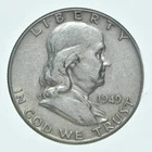 Better 1949 US Franklin 90% Silver Half Dollar Coin Collection Set Break *732