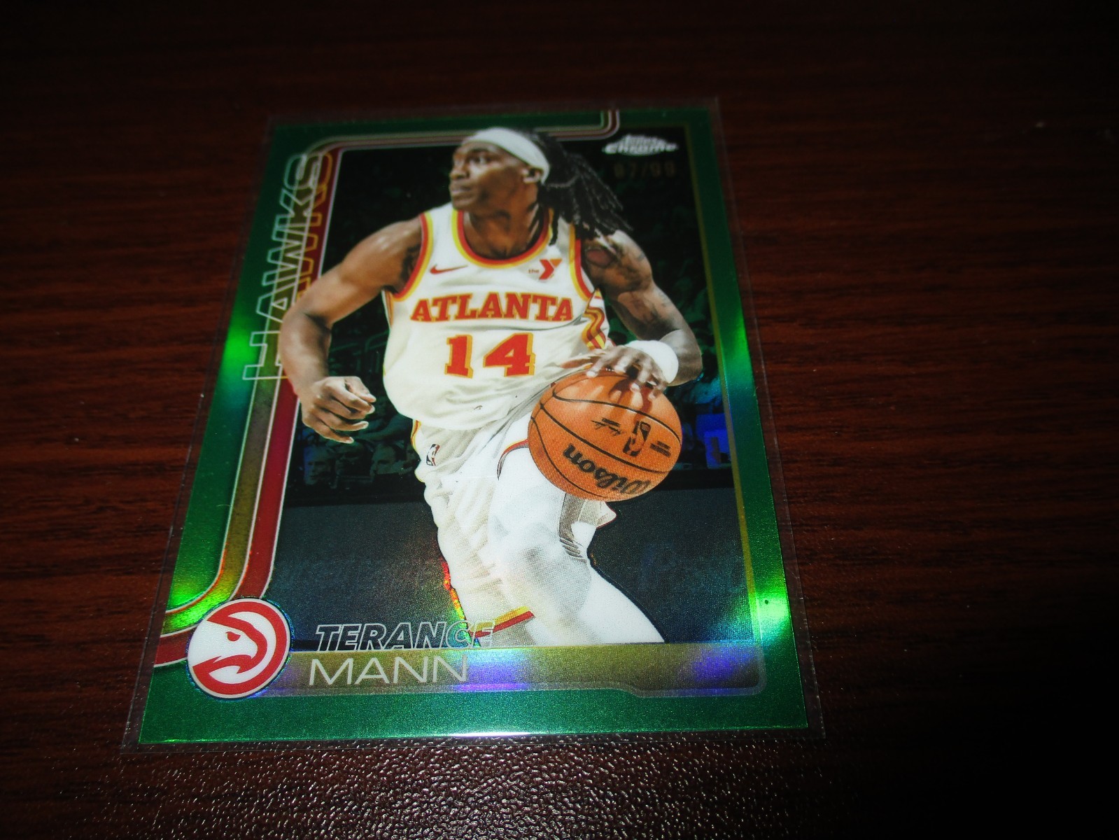 Terance Mann 2025-26 Topps Chrome Green Refractor #9 /99