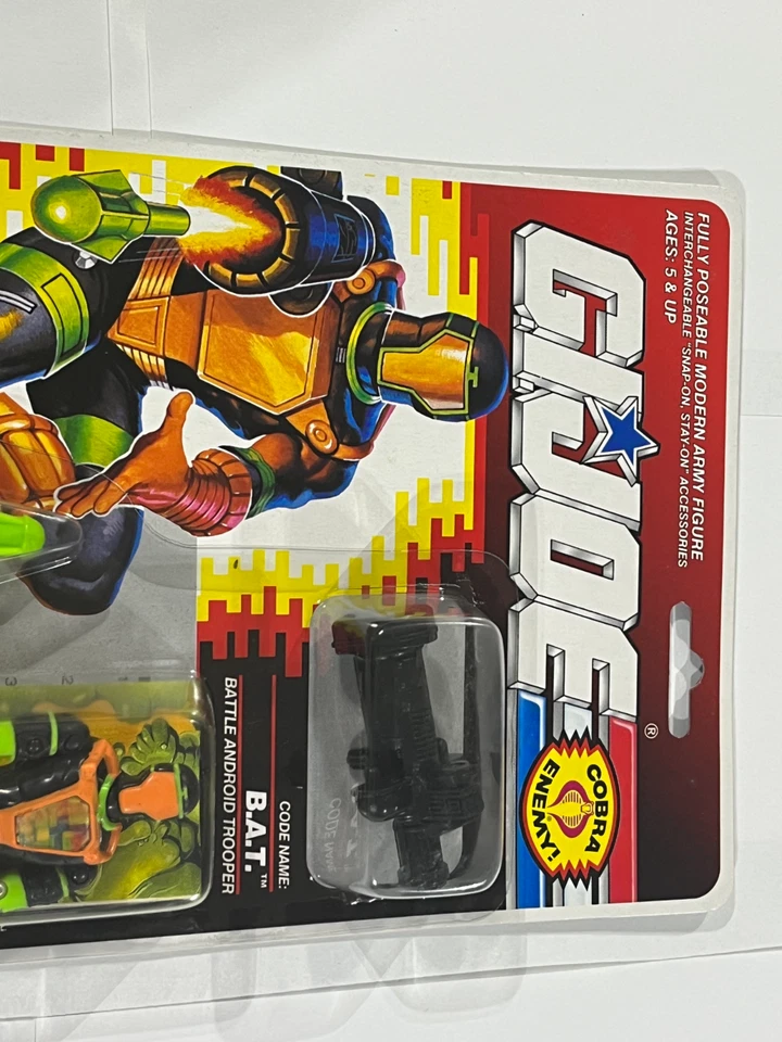 1991 GI JOE ARAH COBRA *COBRA BAT* FIGURE 100% COMPLETE FIGURE SEALED MOC AFA IT - Image 3 of 4