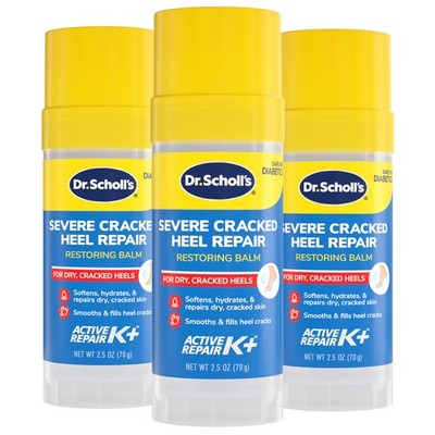 Dr. Scholl's Severe Cracked Heel Repair Restoring Balm 1 Count (Pack of 3)