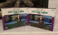 2-NIB-Professional Series Plus 150 Grid Lights-Red&Green-4'x6'-Indoor/Outdoor