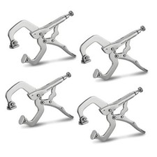 -Piece 6" Locking C-Clamp with Swivel Pads Set, Heavy Duty Adjustable 6-inch 4