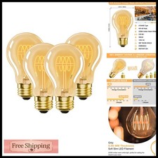 BLINGCOLOR A19 Vintage LED Edison Light Bulbs 40 Watt E26 2200K