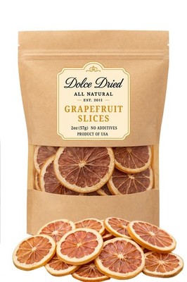 Dried Grapefruit Slices for Cocktails & Tea |Dehydrated  |No Sugar Added| 2 oz