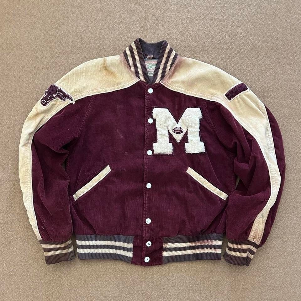 50s 60s Butwin Maroon and white cord varsity jacket | eBay
