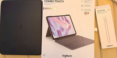 Logitech Combo Touch Tastatur-Case mit Trackpad, Grau, Deutsch QWERTZ