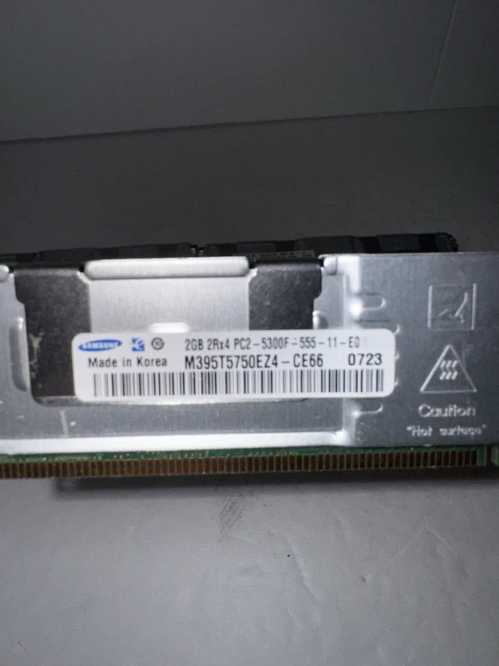 Samsung 8GB (2x 4GB) Server ram modules 2RX4 PC2-5300F MT395T5160CZ4-CE66 - Image 4 of 4