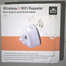 Wireless-N WiFi Repeater Booster 300mbps White Open Box NO CORD
