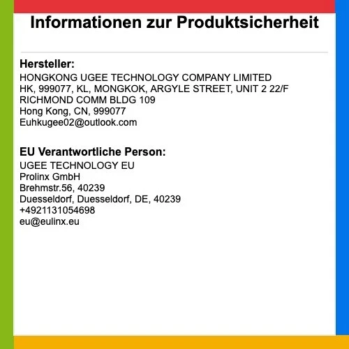 Grafiktablett Zeichenpad 8192 Druck, USB-C, Windows Mac Android, Stift - Bild 2 von 2