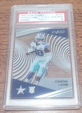 CEEDEE LAMB 2020 Panini Chronicles Clear Vision Rookie Card P.A.A.S Graded 10. rookie card picture