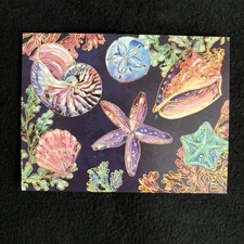 LIQUIDATING-Leanin’ Tree Any Occasion Blank Greeting Note Card (Seashells)