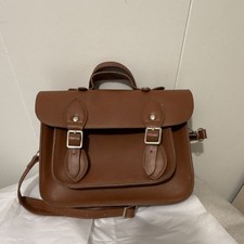 Brown Messenger Bag with Buckle Closure, Adju...