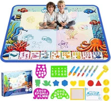 Water Doodle Mat,Kids Painting Mat, Toddlers Drawing Writing Toys,Reusable Color