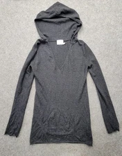 M by Michael Stars Womens Gray Hoodie Size 2 Longsleeve Wool & Cashmere