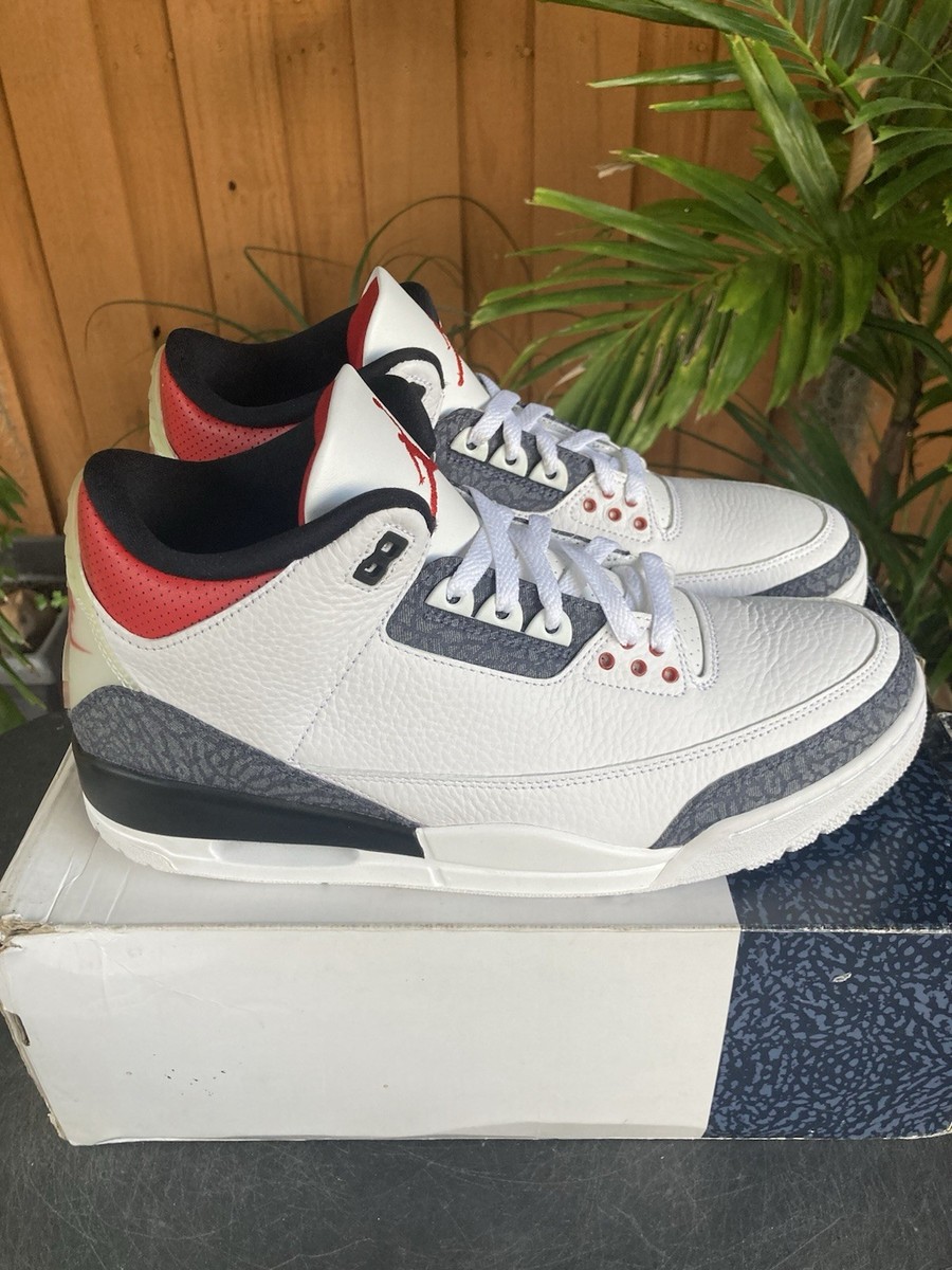 Size 12 - Jordan 3 Retro Denim SE Fire Red 2020 for sale