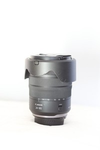 Canon RF 24-105mm f/4 L IS USM Lens with Hood, Pouch & Caps – Clean Glass