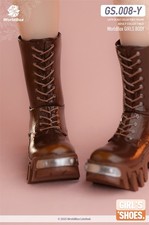 Worldbox GS008-Y 1/6 Black Female Solid Shoes Boots Fit 12'' Figure Body Toys