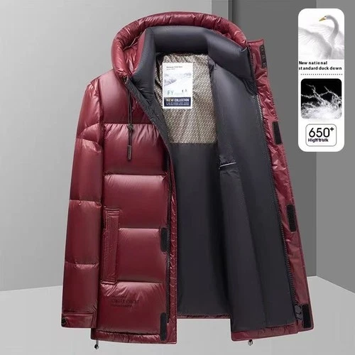New Winter Down Jacket Men's Duck Down Cold-proof Black Gold Graphene Disposable - product listing photo